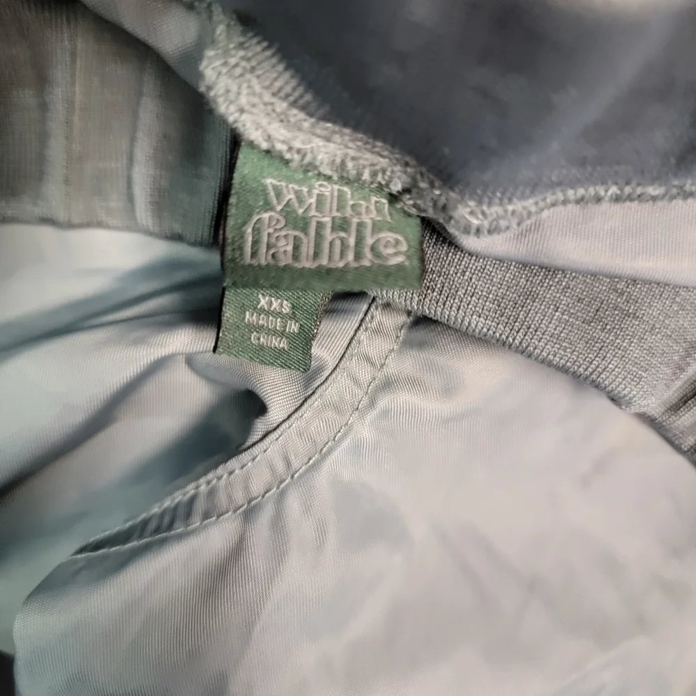 Wild Fable Women's Mid Rise Wide Leg Cargo‎ Pants Light Teal Blue Size XXS